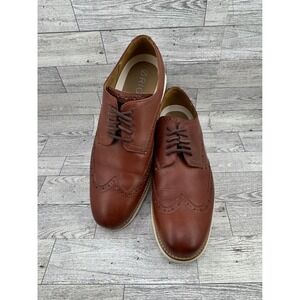 Cole Haan Mens 8M Wingtip Oxford Shoes Brown Leather Lace Up Dress Casual